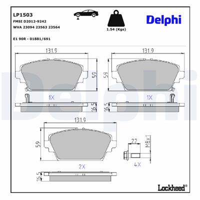 DELPHI LP1503 EAN: 5012759107119.