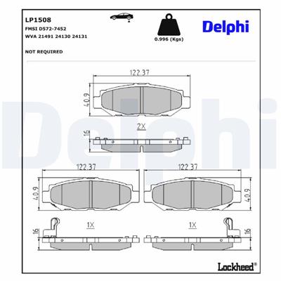 DELPHI LP1508 EAN: 5012759107164.