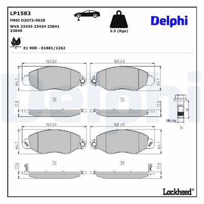 DELPHI LP1583 EAN: 5012759158869.