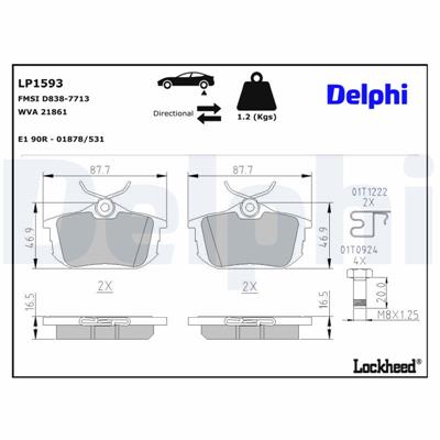 DELPHI LP1593 EAN: 5012759121559.