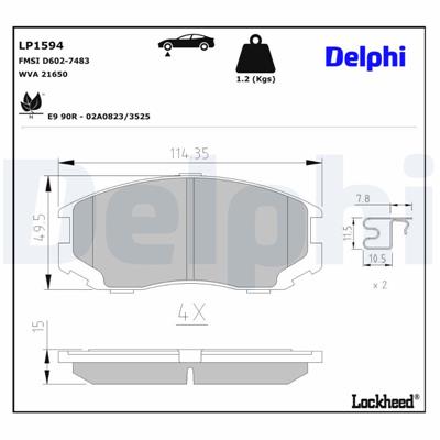DELPHI LP1594 EAN: 5012759121566.