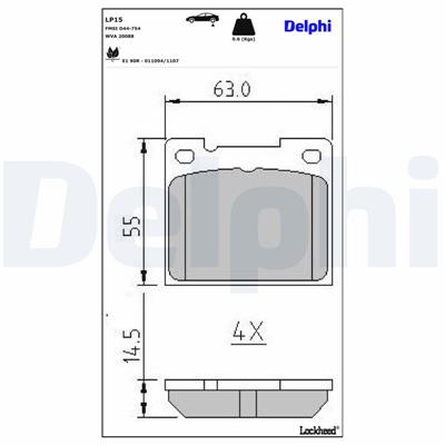 DELPHI LP15 EAN: 5012759300022.