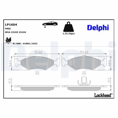 DELPHI LP1604 EAN: 5012759121665.