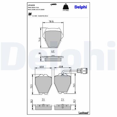 DELPHI LP1633 EAN: 5012759128916.