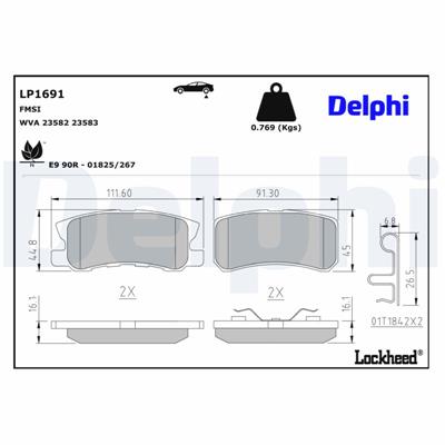 DELPHI LP1691 EAN: 5012759158791.