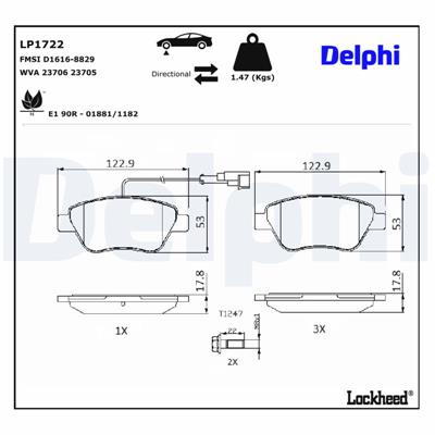 DELPHI LP1722 EAN: 5012759226957.