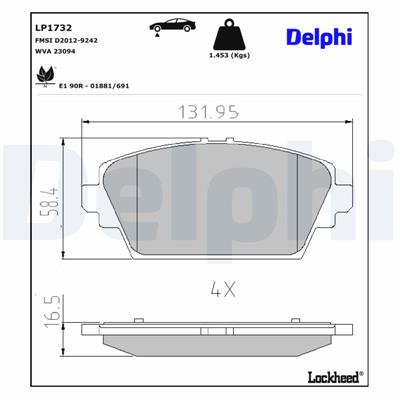 DELPHI LP1732 EAN: 5012759227053.