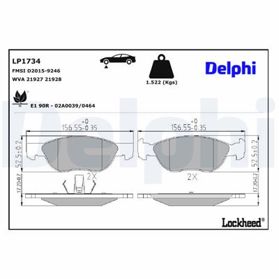 DELPHI LP1734 EAN: 5012759227077.