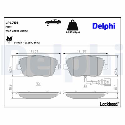 DELPHI LP1754 EAN: 5012759227275.