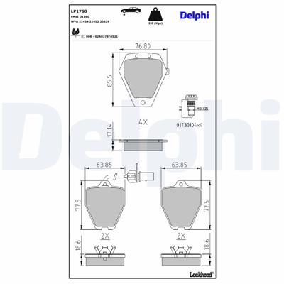 DELPHI LP1760 EAN: 5012759227336.