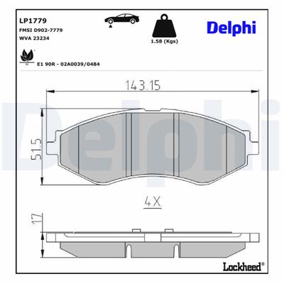 DELPHI LP1779 EAN: 5012759231302.