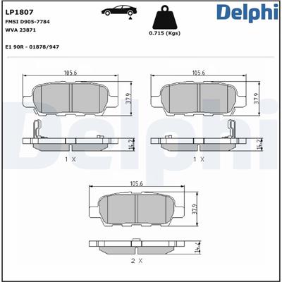 DELPHI LP1807 EAN: 5012759231579.