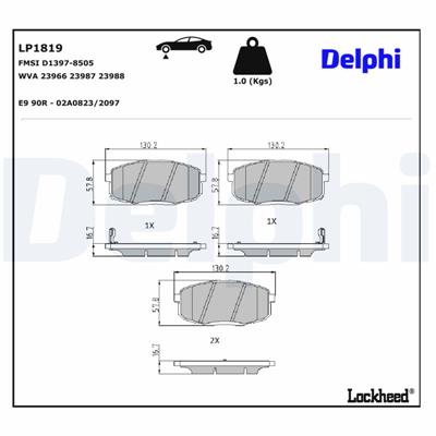 DELPHI LP1819 EAN: 5012759237762.