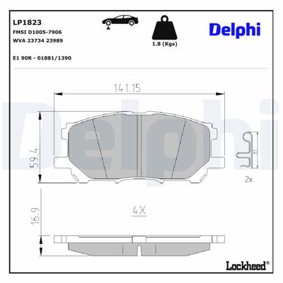 DELPHI LP1823 EAN: 5012759237809.