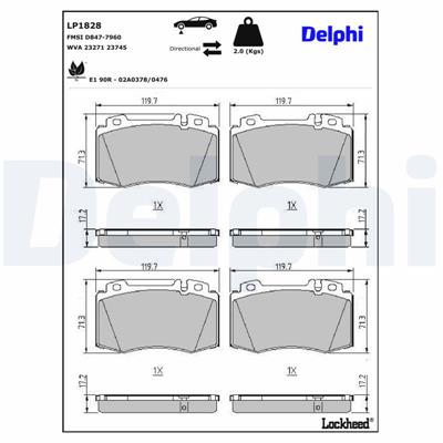 DELPHI LP1828 EAN: 5012759238486.