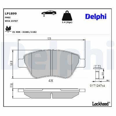 DELPHI LP1899 EAN: 5012759309353.