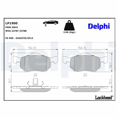 DELPHI LP1900 EAN: 5012759309360.