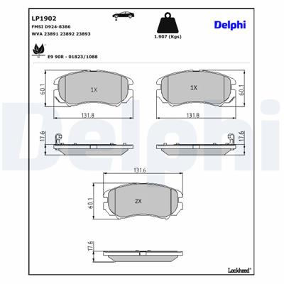 DELPHI LP1902 EAN: 5012759309384.