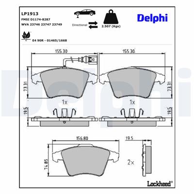 DELPHI LP1913 EAN: 5012759353943.