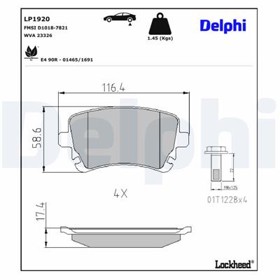 DELPHI LP1920 EAN: 5012759354018.