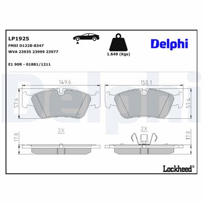 DELPHI LP1925 EAN: 5012759360033.