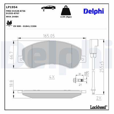 DELPHI LP1954 EAN: 5012759395356.