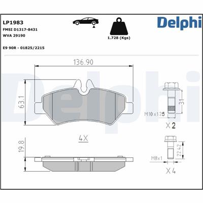 DELPHI LP1983 EAN: 5012759406663.