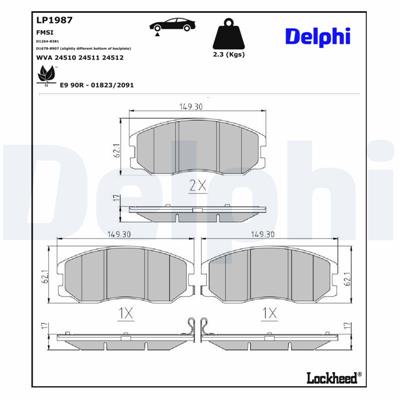 DELPHI LP1987 EAN: 5012759413609.