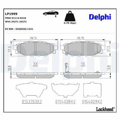 DELPHI LP1999 EAN: 5012759406434.