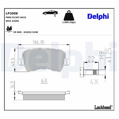 DELPHI LP2008 EAN: 5012759413616.