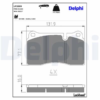 DELPHI LP2009 EAN: 5012759398739.