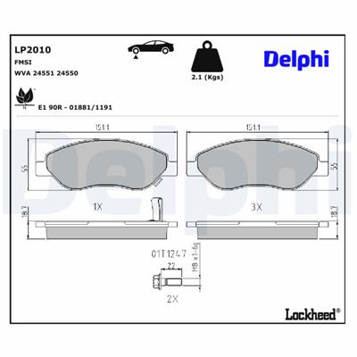 DELPHI LP2010 EAN: 5012759398845.
