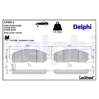 DELPHI LP2011 EAN: 5012759398883.