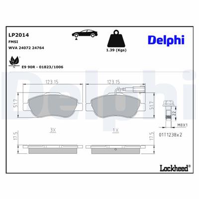 DELPHI LP2014 EAN: 5012759404935.