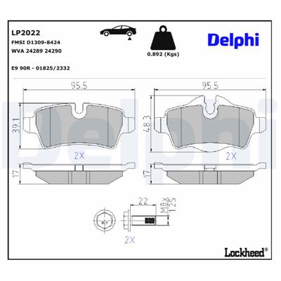 DELPHI LP2022 EAN: 5012759428368.