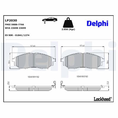 DELPHI LP2030 EAN: 5012759416723.