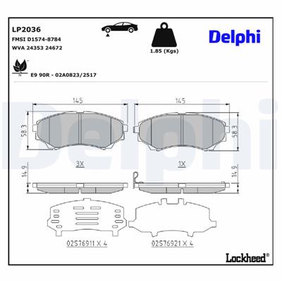 DELPHI LP2036 EAN: 5012759415832.