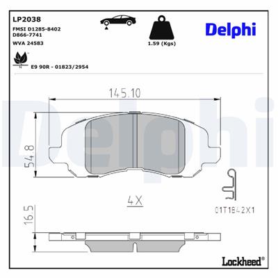 DELPHI LP2038 EAN: 5012759415856.