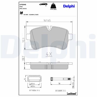 DELPHI LP2040 EAN: 5012759415870.
