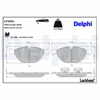 DELPHI LP2091 EAN: 5012759428351.