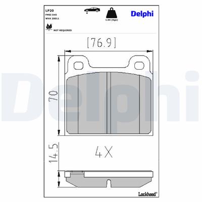 DELPHI LP20 EAN: 5012759300053.