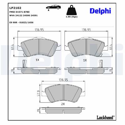 DELPHI LP2102 EAN: 5012759428504.