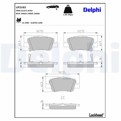 DELPHI LP2103 EAN: 5012759428511.