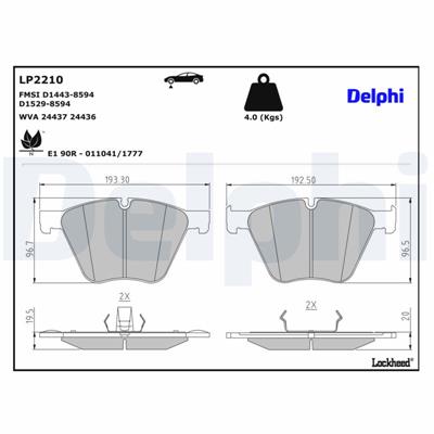 DELPHI LP2210 EAN: 5012759455722.