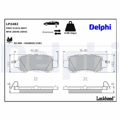 DELPHI LP2482 EAN: 5012759497630.