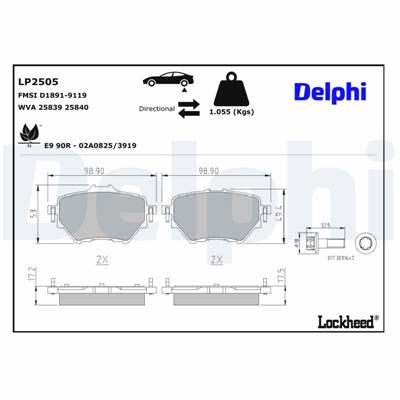 DELPHI LP2505 EAN: 5012759510353.