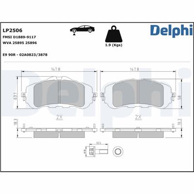 DELPHI LP2506 EAN: 5012759508541.