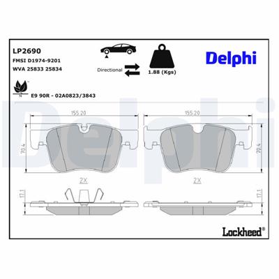DELPHI LP2690 EAN: 5012759512500.