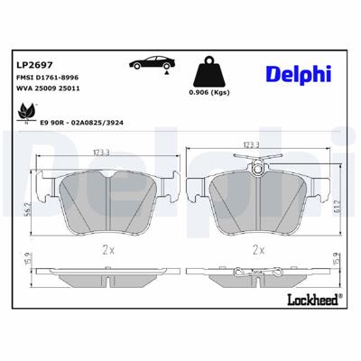 DELPHI LP2697 EAN: 5012759510384.