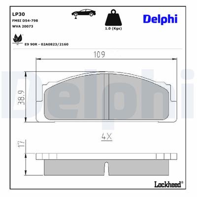 DELPHI LP30 EAN: 5012759300152.